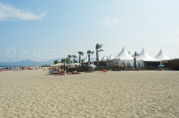 Photo de la plage privée du Pont Tournant à St Cyprien 66