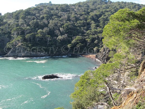 Plage de l'Escampo Bariou sur la presqu'île de Giens dans le Var