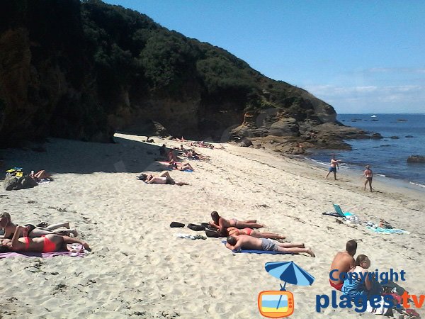 Shaded cove on the island of Groix