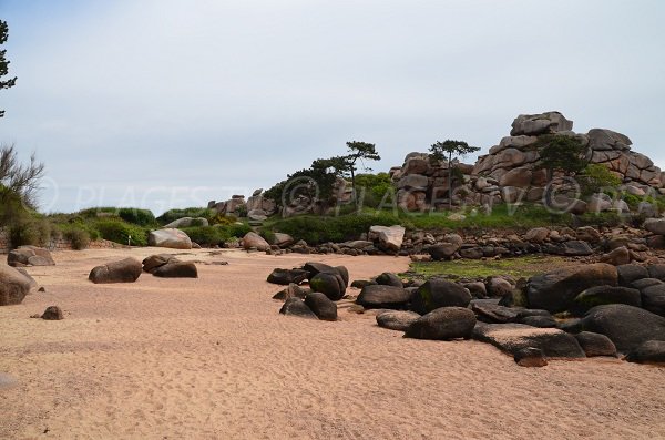 Cove of Pors Rolland in Brittany