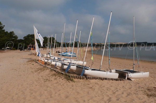 Port d'Albret beach in Soustons in France