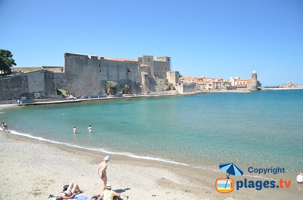 Plage de sable à Collioure