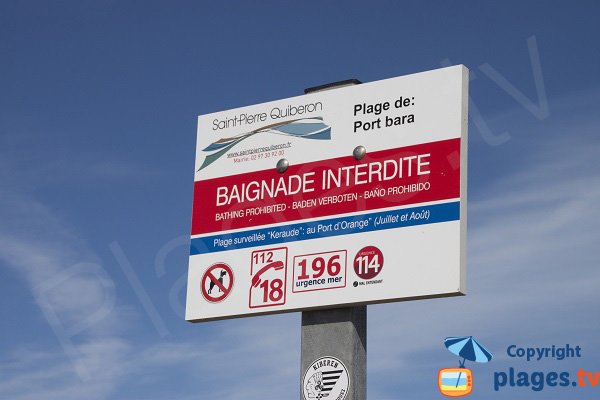 Plage de Port Bara - Baignade interdite