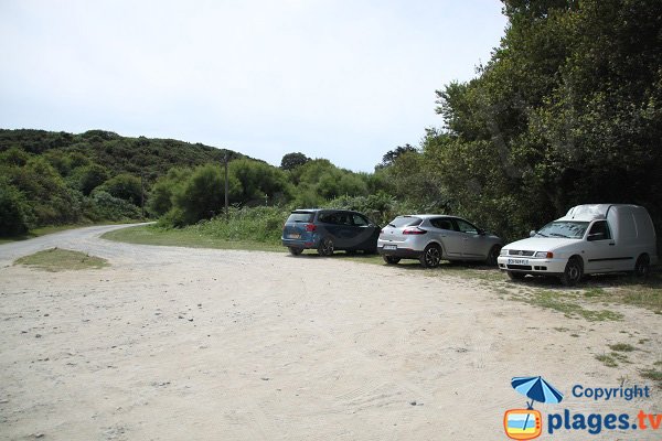 Parking de la plage de Port Fouquet à Belle Ile