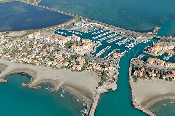 Port of Frontignan beach in France