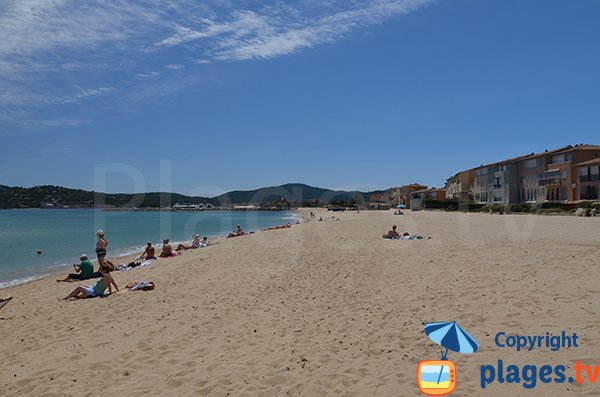 Beach in the center of Port-Grimaud