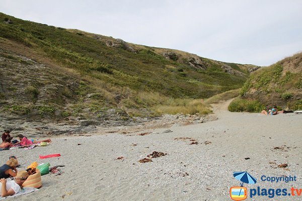 Valley of Porz Gween beach in Belle Ile - Bangor