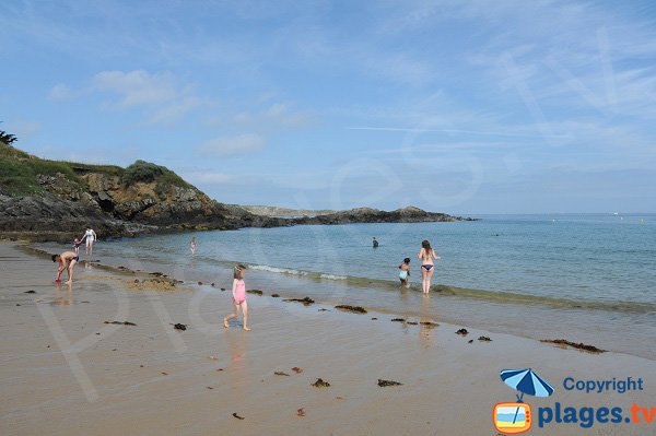 Beach of Port Hue and view on Haye point - St Briac sur Mer