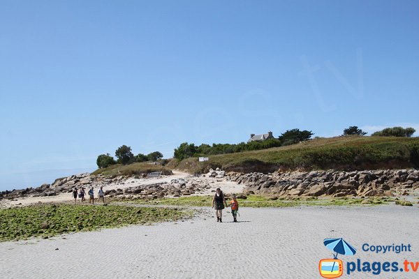 Accès à l'ile de Sieck à Santec