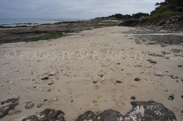 Rochers sur la plage de Port Kennet à Piriac