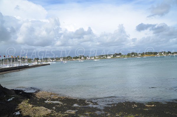 Port of La Trinité sur Mer from the beach