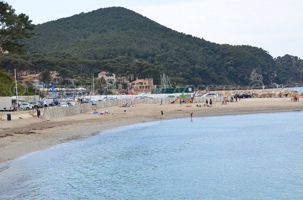 Foto della spiaggia della Madrague a St Cyr sur Mer