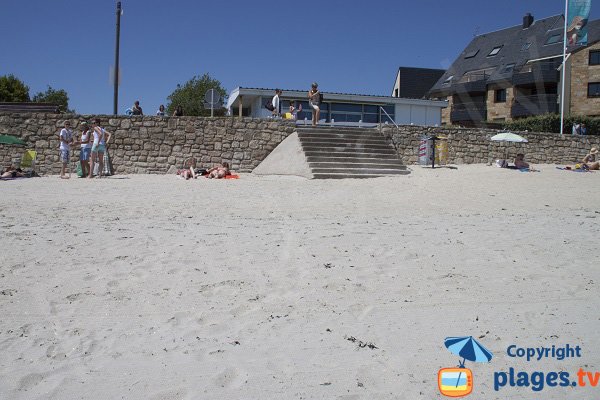 Stairs of Port Maria beach in Larmor