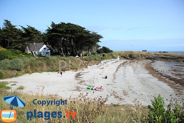 Photo de la plage de Port Maria à St Gildas de Rhuys en été