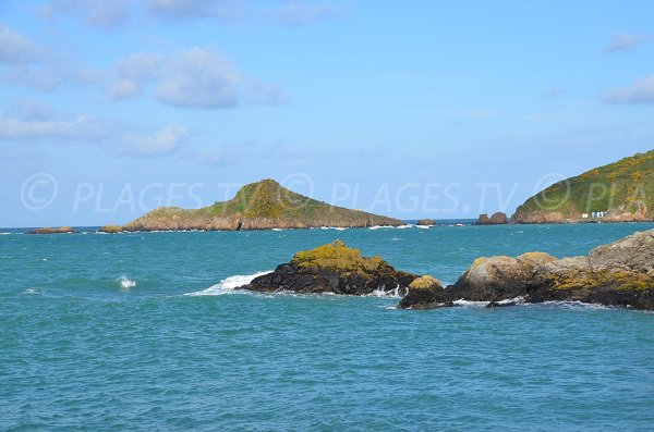 Gwin Zegal vue depuis la plage du Port Moguer à Plouha - Côtes d'Armor