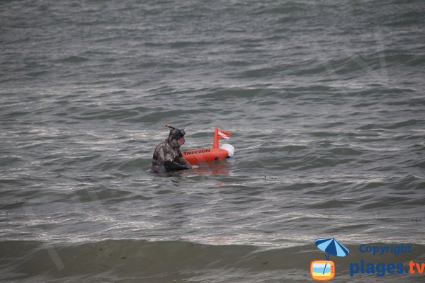 Plongée sur la plage de Port Morvan