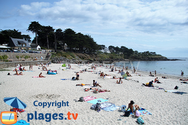 Photo de la plage de Port Navalo en été - Arzon