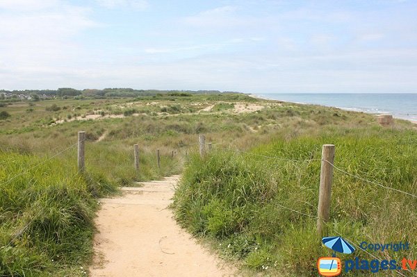 Wild beach in Courseulles sur Mer in France