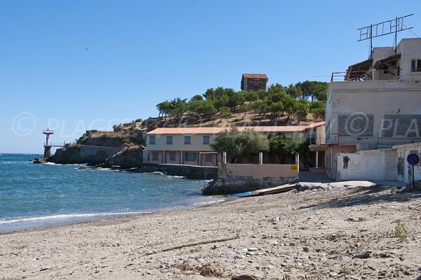 Beach in the Port-Vendres port