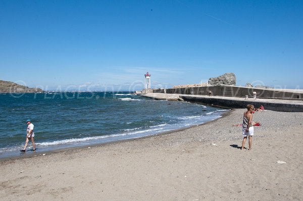 Plage de l'Espeluga à Port Vendres