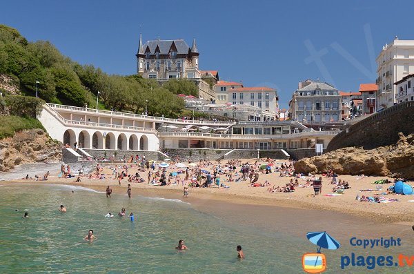 Port Vieux beach in Biarritz in France