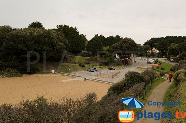 Parking de la plage du porteau à Pornic