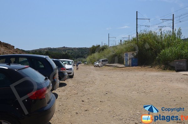 Parkplatz des Strandes Porteils in Argelès sur Mer