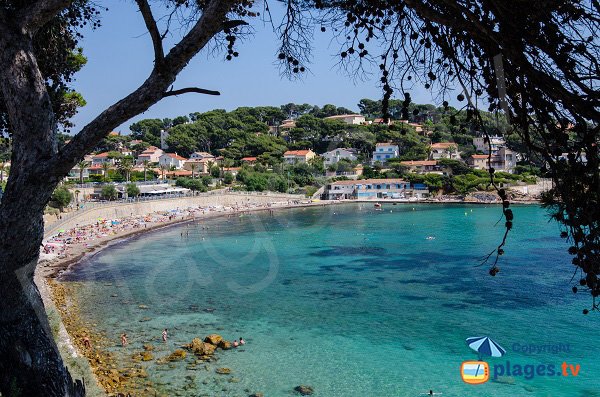 Foto della spiaggia di Portissol a Sanary sur Mer