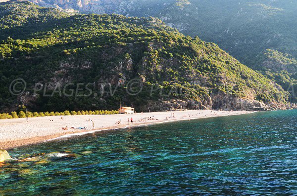 Porto beach in Corsica