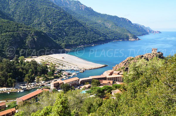 Photo of Porto beach in Corsica