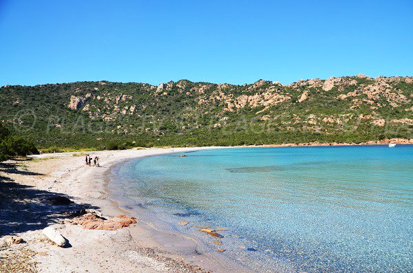 Plage dans le golfe de Porto Novo en Corse