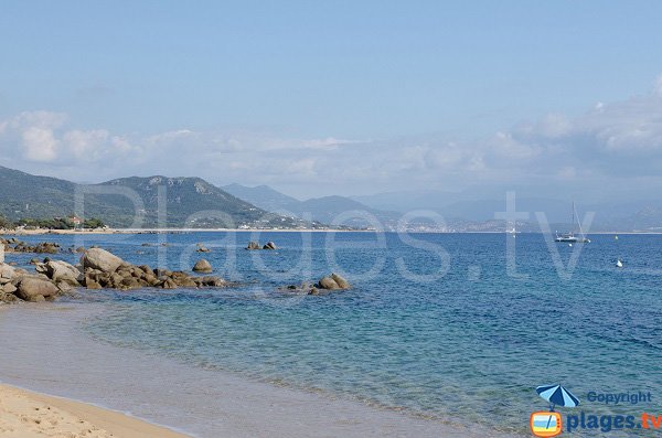 End of Porto Pollo beach and Tenutella view