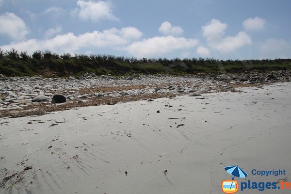 Plage accessible à marée basse sur l'ile de Batz