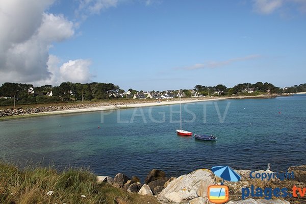 Vue sur la plage de Creac'h an Avel