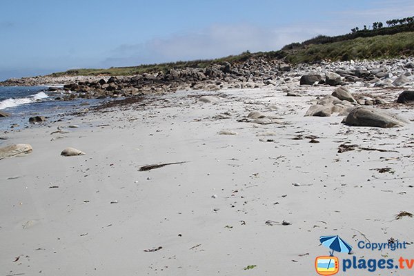 Partie de droite de la plage de Porz Gwenn - Ile de Batz