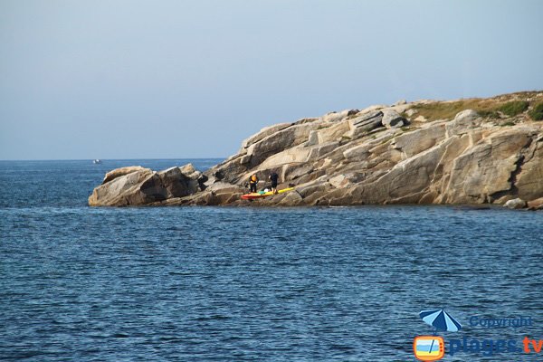 Rochers autour de la plage de Porz Gwenn