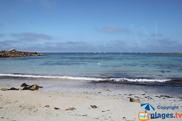 Clear waters on the island of Batz