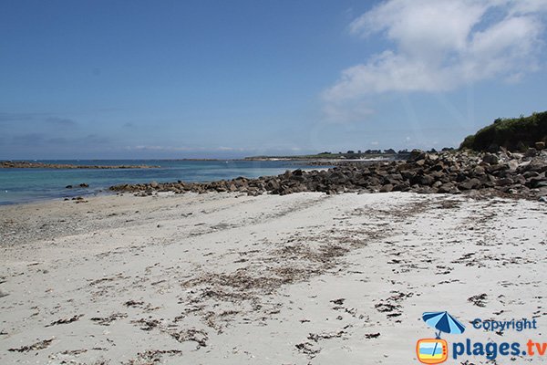 Wild beach on the island of Batz