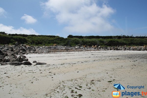 Secret beach on the island of Batz