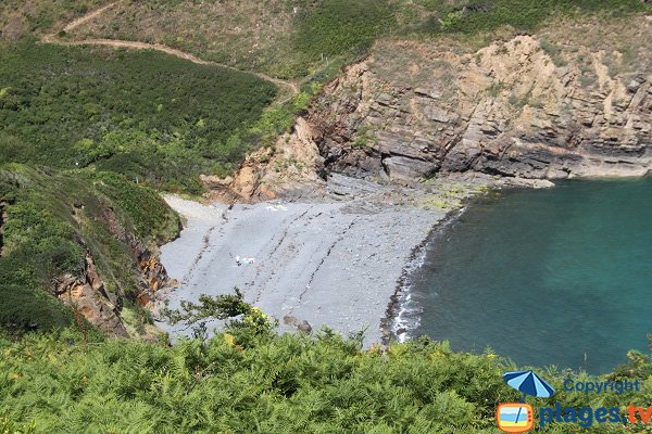 Plage de Porz Pin vue depuis les falaises - Plouézec