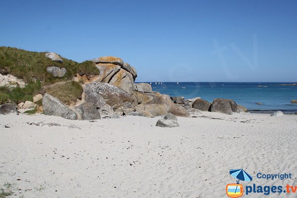 Rocks of the Porz Striz cove in Cléder