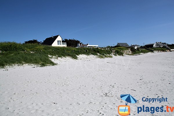 Dunes de la plage de Porz ar Vilin Vraz à Ploudalmézeau