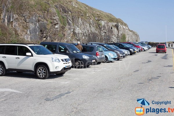 Parking de la plage de la Potinière à Carteret