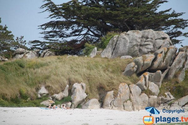 Rocce intorno alla spiaggia di Poul Feunteun