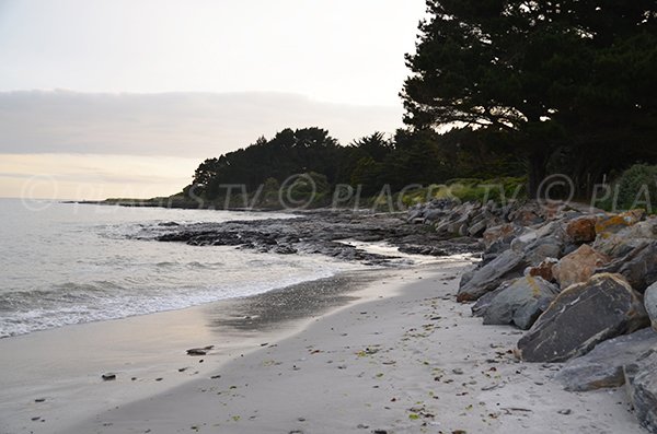 Rochers sur la plage du Poul de St Gildas