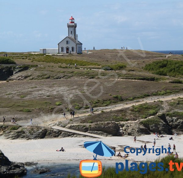 Beach and lighthouse of Poulains - Belle Ile en Mer