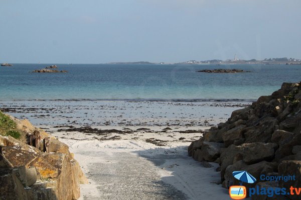 Accès à la plage du Pouldu de Santec