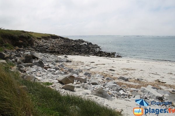 Rocks around the creeks of Poull C'Horz on the island of Batz