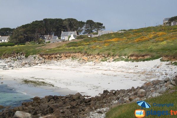 Cove sheltered from the winds on the island of Batz