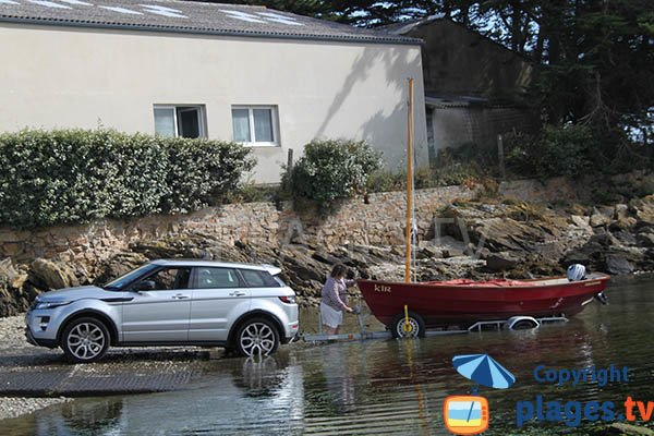 Zone de mise à l'eau de bateaux à Plouguerneau